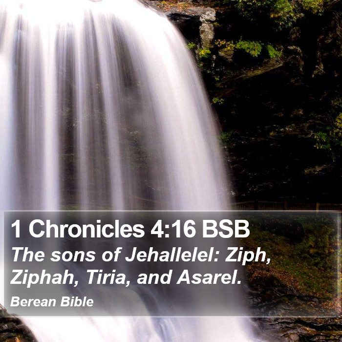 1 Chronicles 4:16 BSB Bible Study