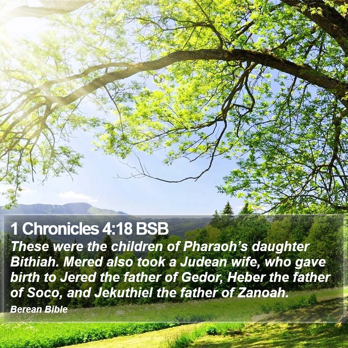 1 Chronicles 4:18 BSB Bible Study