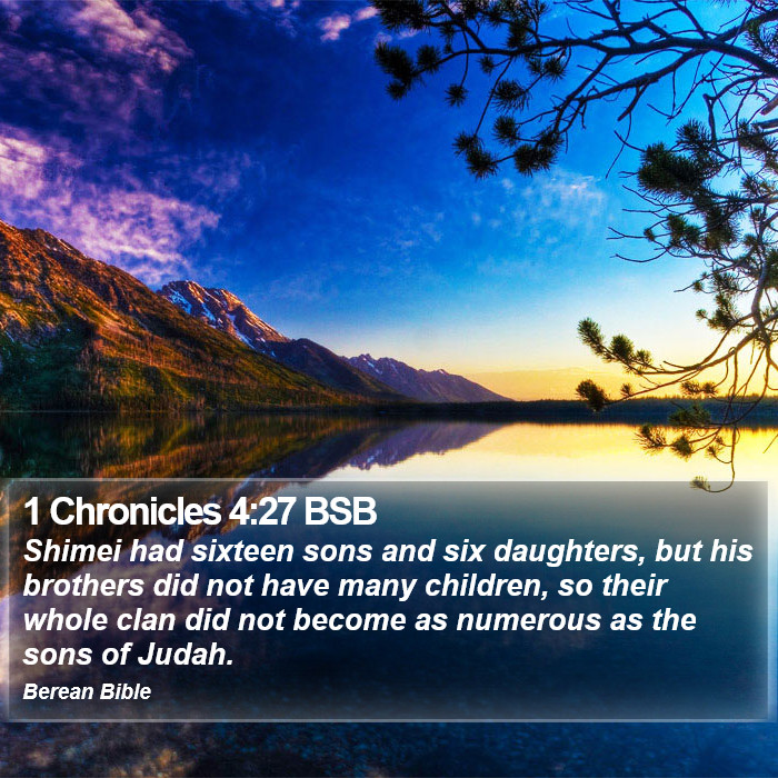 1 Chronicles 4:27 BSB Bible Study