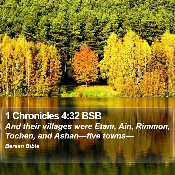 1 Chronicles 4:32 BSB Bible Study