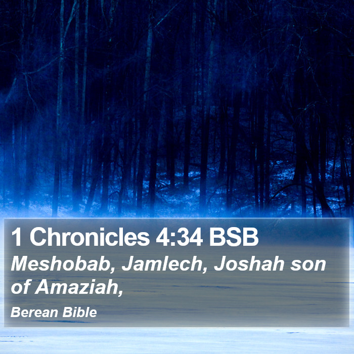 1 Chronicles 4:34 BSB Bible Study