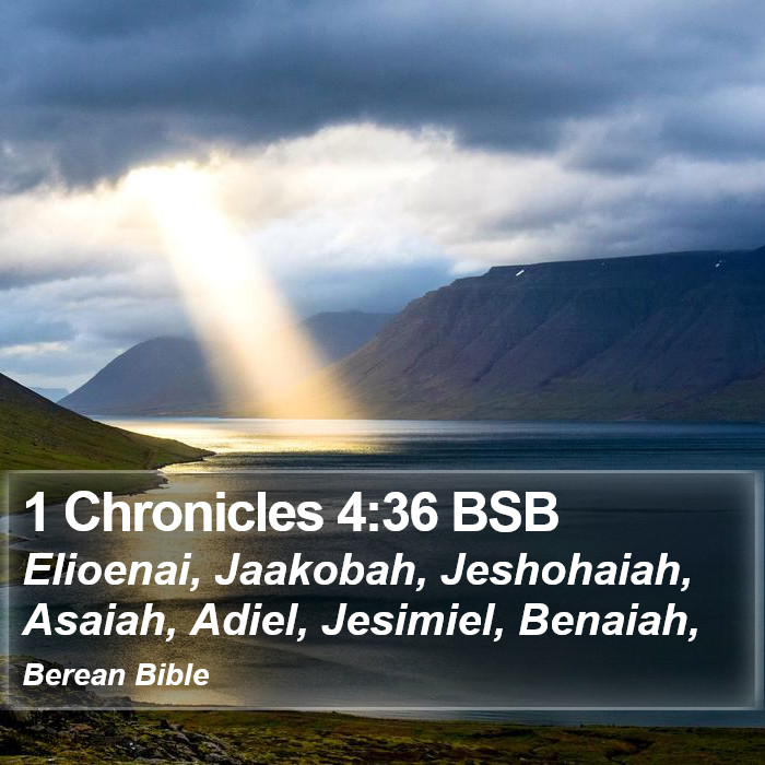 1 Chronicles 4:36 BSB Bible Study