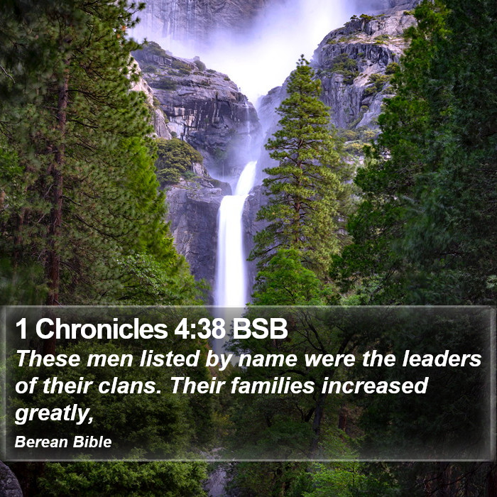 1 Chronicles 4:38 BSB Bible Study