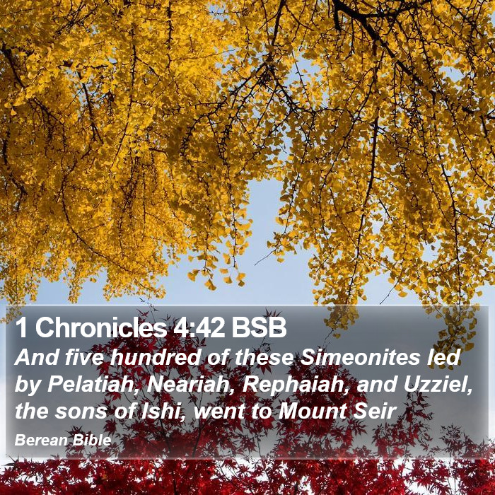 1 Chronicles 4:42 BSB Bible Study