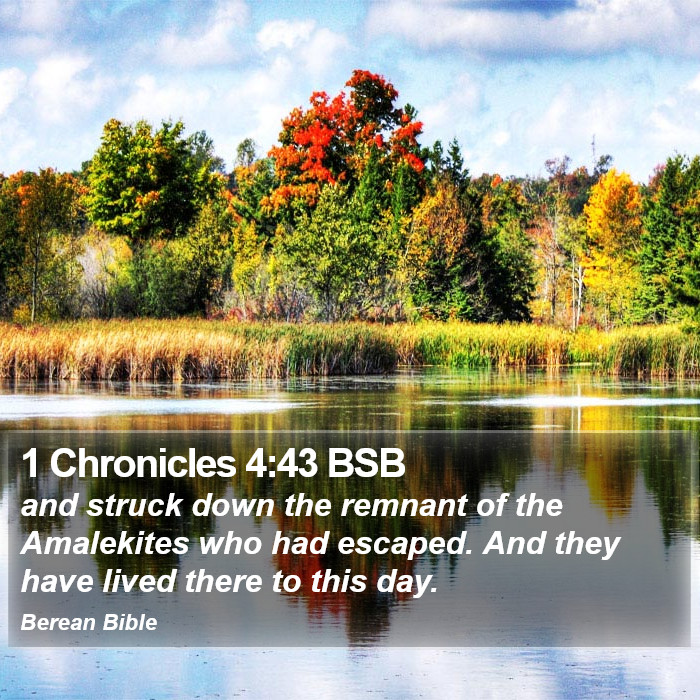 1 Chronicles 4:43 BSB Bible Study