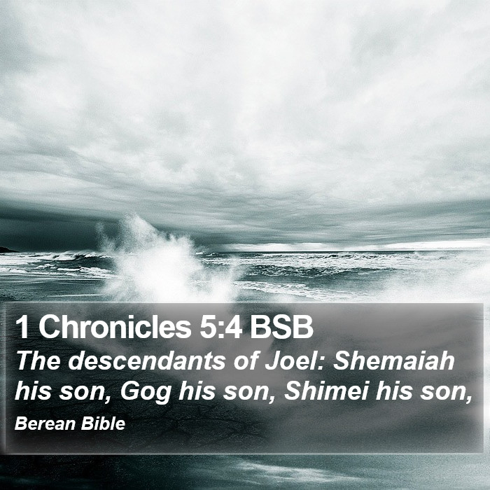 1 Chronicles 5:4 BSB Bible Study