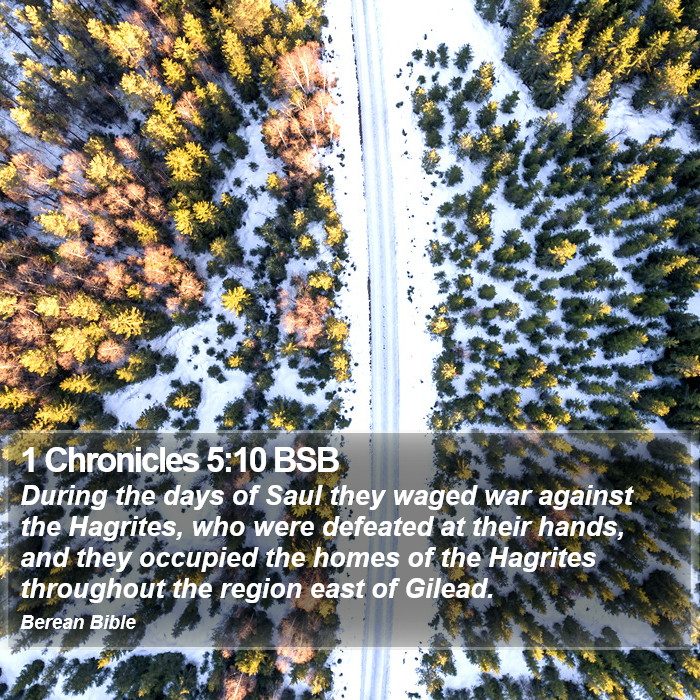 1 Chronicles 5:10 BSB Bible Study