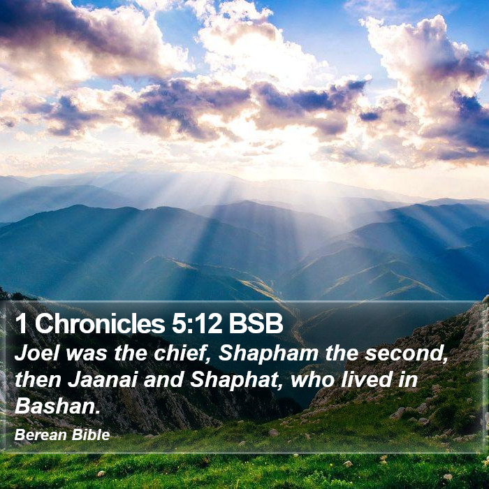 1 Chronicles 5:12 BSB Bible Study