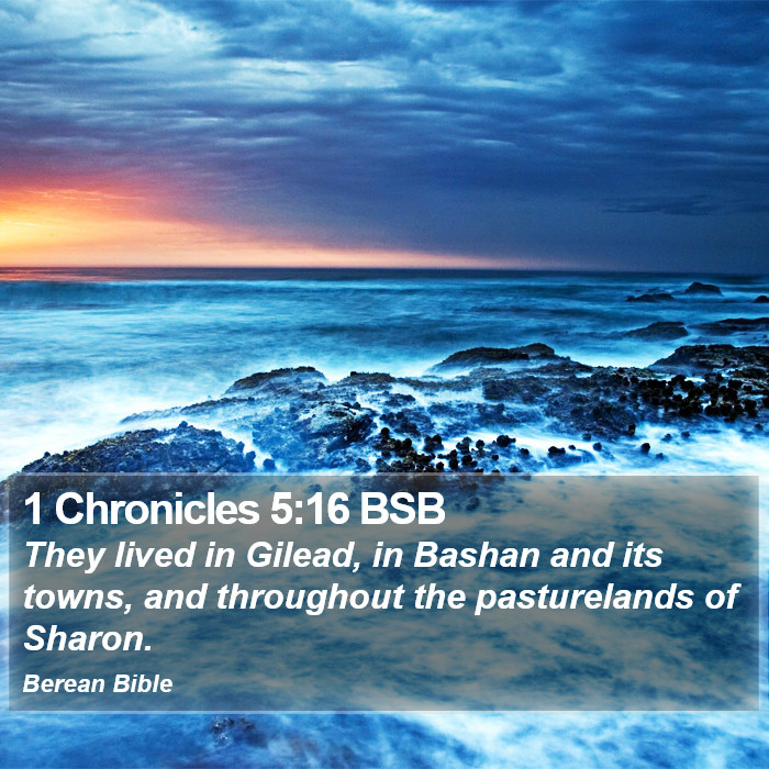 1 Chronicles 5:16 BSB Bible Study