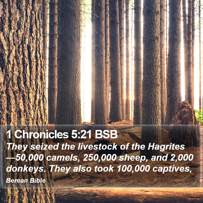 1 Chronicles 5:21 BSB Bible Study