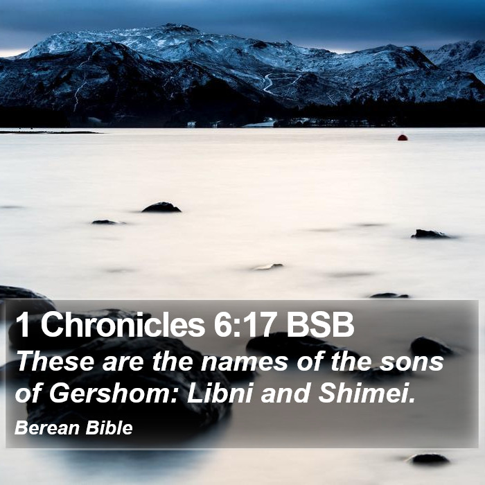 1 Chronicles 6:17 BSB Bible Study