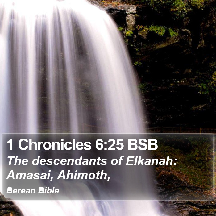 1 Chronicles 6:25 BSB Bible Study