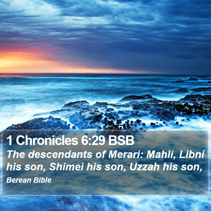 1 Chronicles 6:29 BSB Bible Study