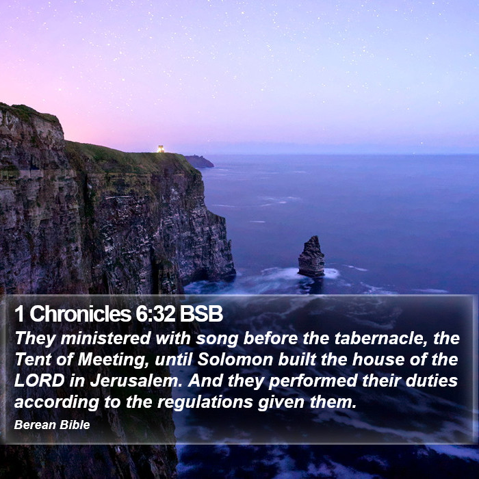 1 Chronicles 6:32 BSB Bible Study