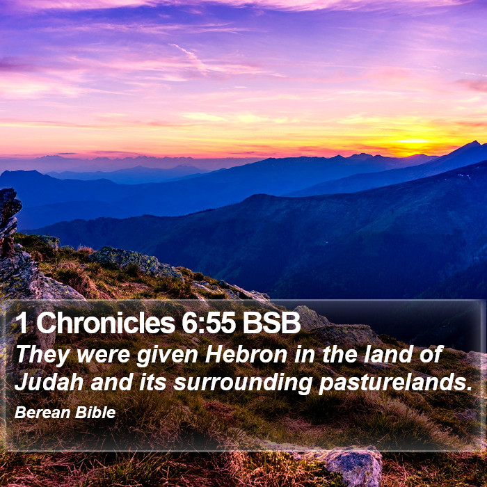 1 Chronicles 6:55 BSB Bible Study