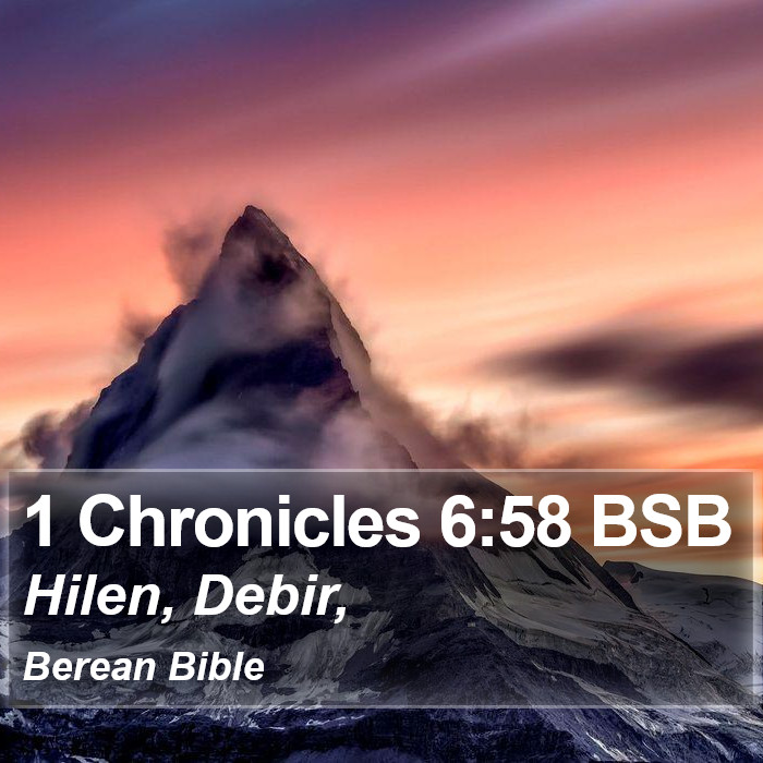 1 Chronicles 6:58 BSB Bible Study