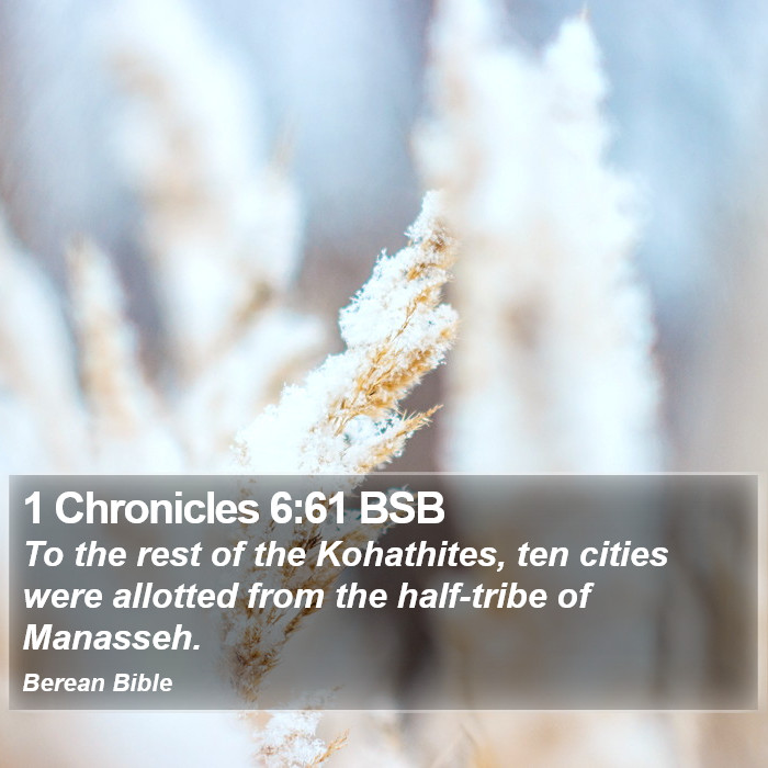 1 Chronicles 6:61 BSB Bible Study