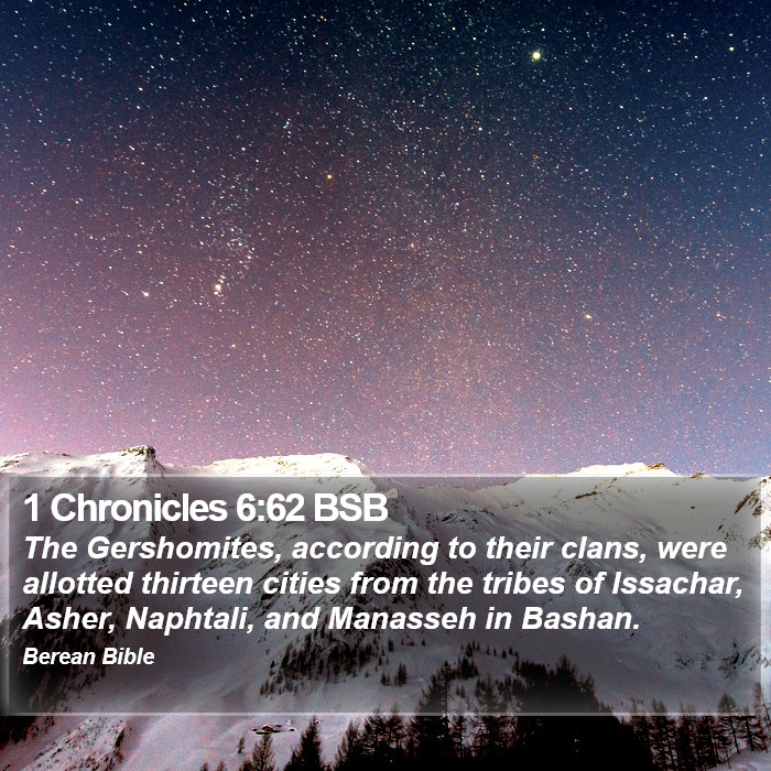 1 Chronicles 6:62 BSB Bible Study