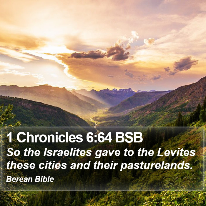 1 Chronicles 6:64 BSB Bible Study