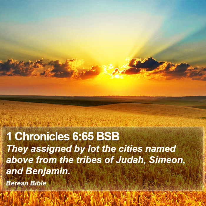 1 Chronicles 6:65 BSB Bible Study