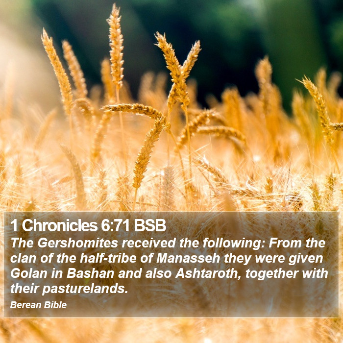 1 Chronicles 6:71 BSB Bible Study