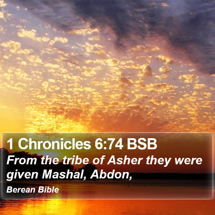 1 Chronicles 6:74 BSB Bible Study