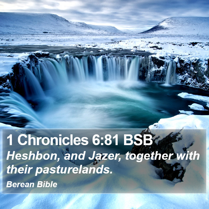 1 Chronicles 6:81 BSB Bible Study