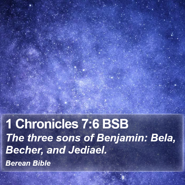 1 Chronicles 7:6 BSB Bible Study