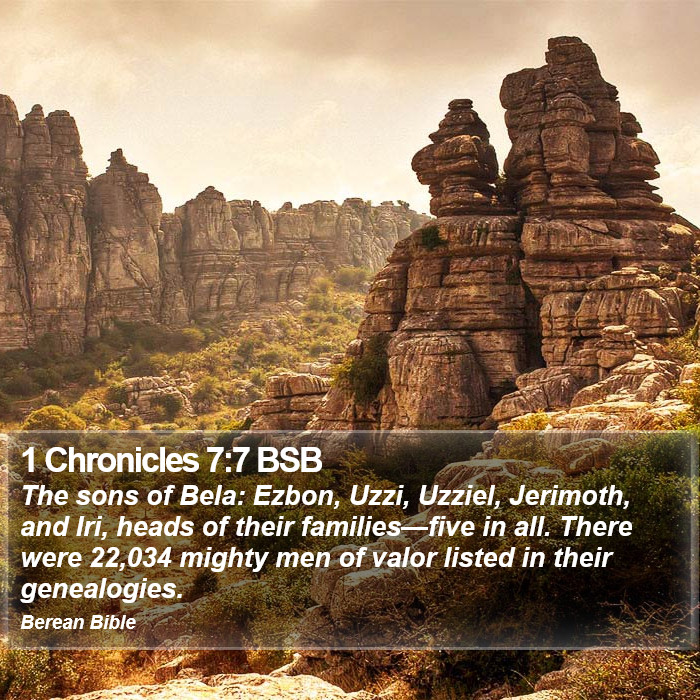 1 Chronicles 7:7 BSB Bible Study