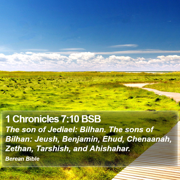 1 Chronicles 7:10 BSB Bible Study