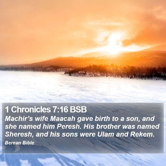 1 Chronicles 7:16 BSB Bible Study