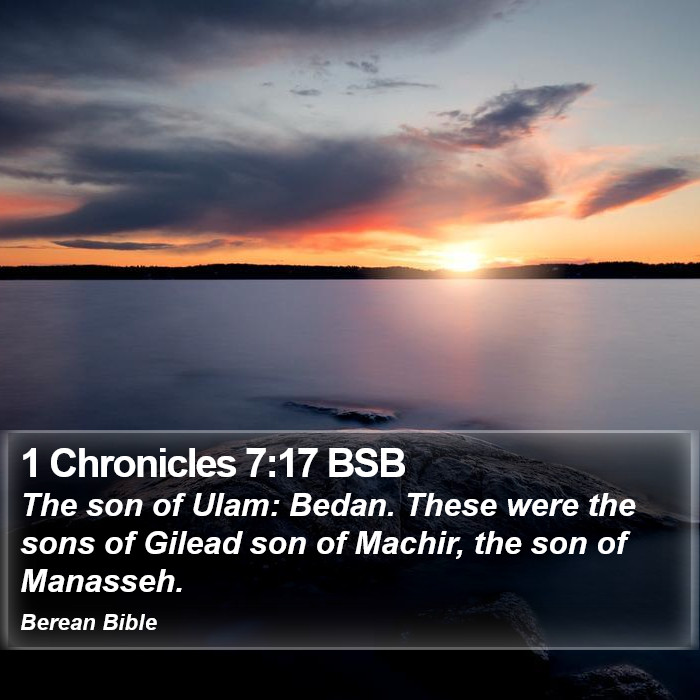 1 Chronicles 7:17 BSB Bible Study