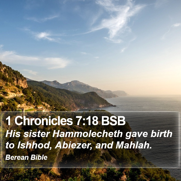 1 Chronicles 7:18 BSB Bible Study