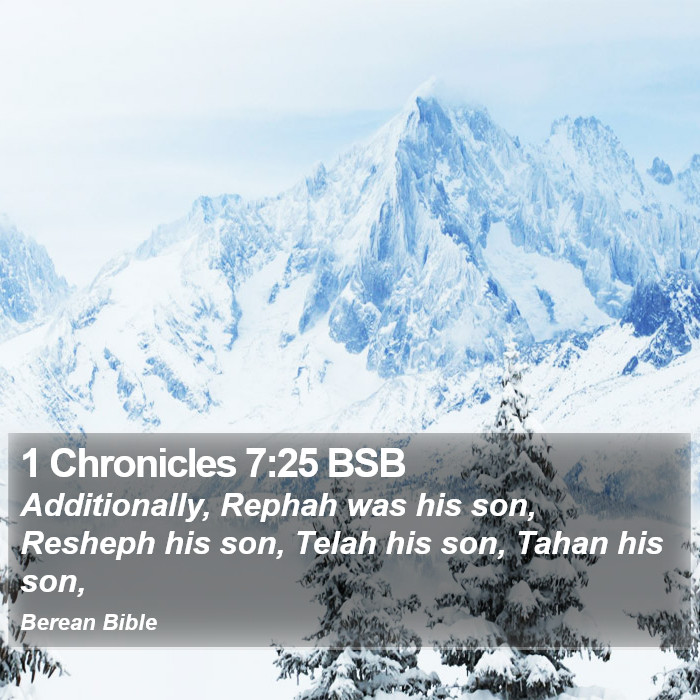 1 Chronicles 7:25 BSB Bible Study