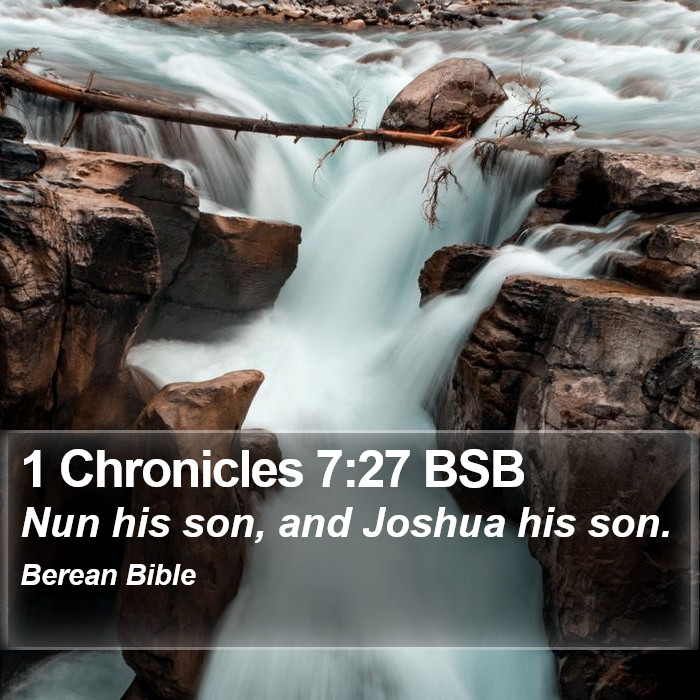 1 Chronicles 7:27 BSB Bible Study