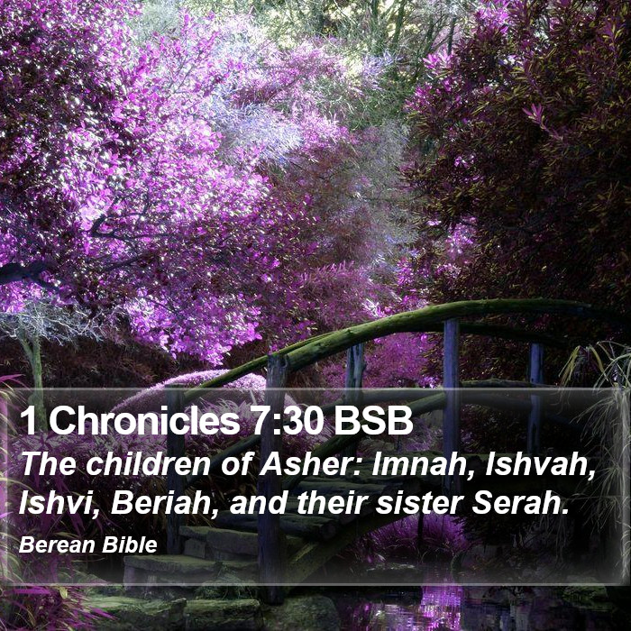 1 Chronicles 7:30 BSB Bible Study