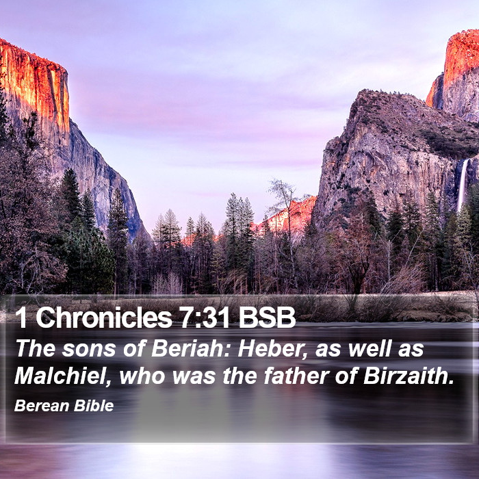 1 Chronicles 7:31 BSB Bible Study