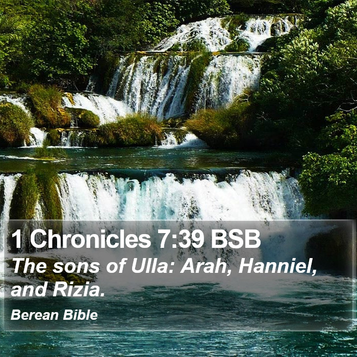 1 Chronicles 7:39 BSB Bible Study