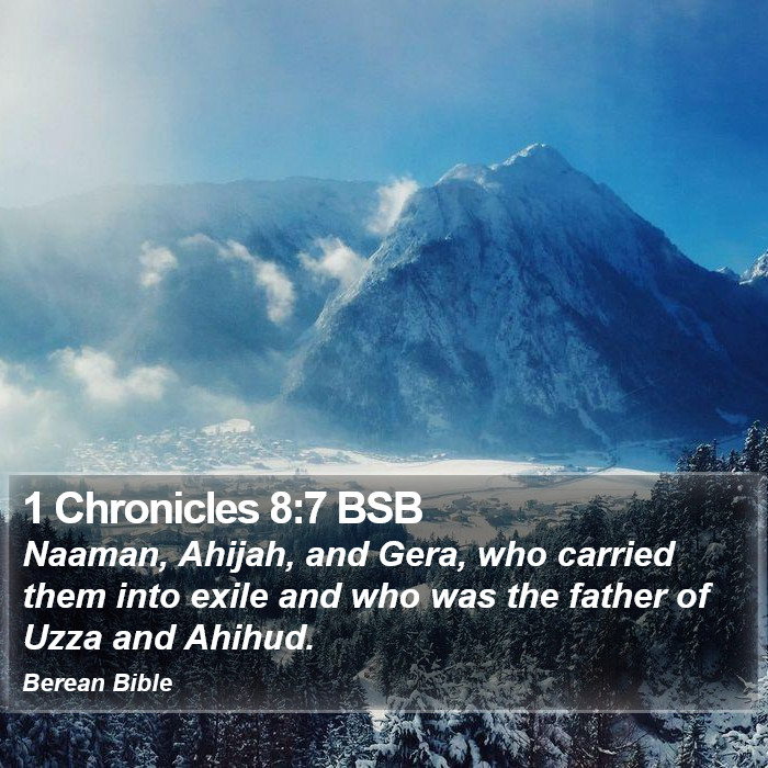 1 Chronicles 8:7 BSB Bible Study