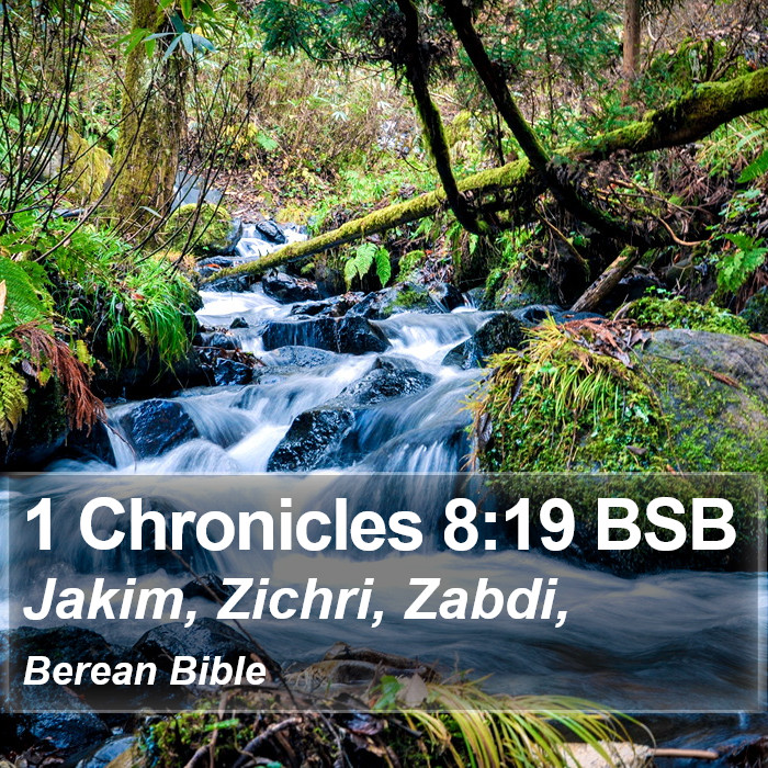 1 Chronicles 8:19 BSB Bible Study