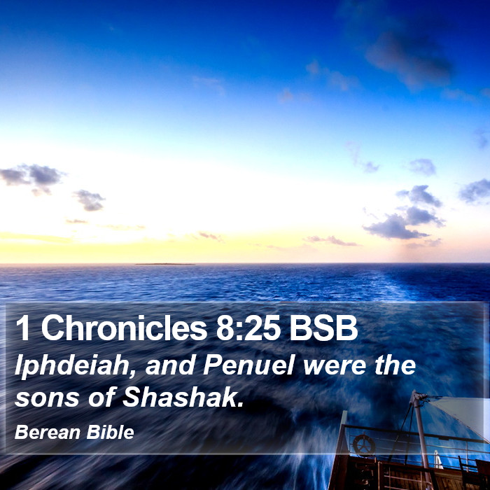 1 Chronicles 8:25 BSB Bible Study