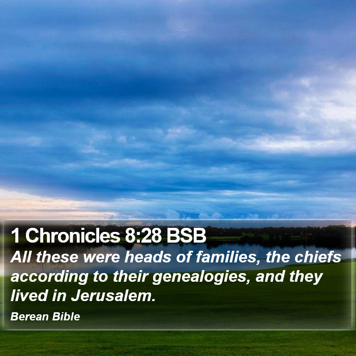 1 Chronicles 8:28 BSB Bible Study