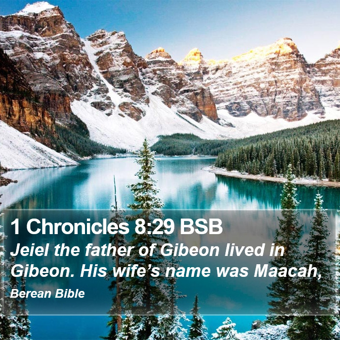 1 Chronicles 8:29 BSB Bible Study