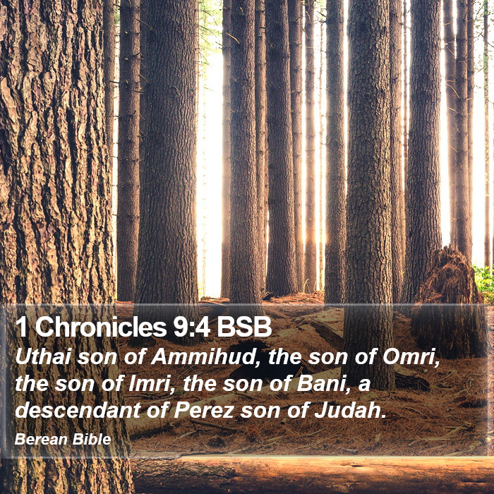 1 Chronicles 9:4 BSB Bible Study