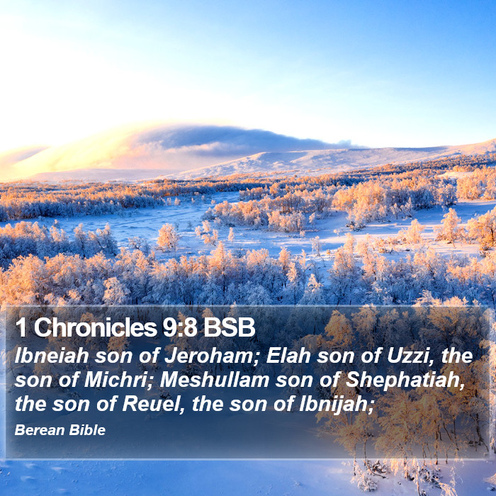 1 Chronicles 9:8 BSB Bible Study