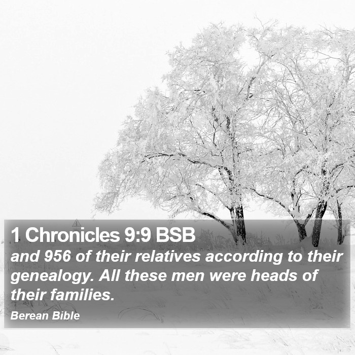 1 Chronicles 9:9 BSB Bible Study