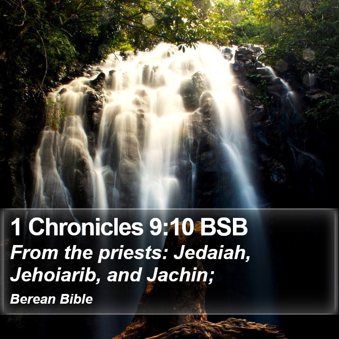 1 Chronicles 9:10 BSB Bible Study