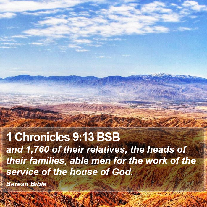 1 Chronicles 9:13 BSB Bible Study