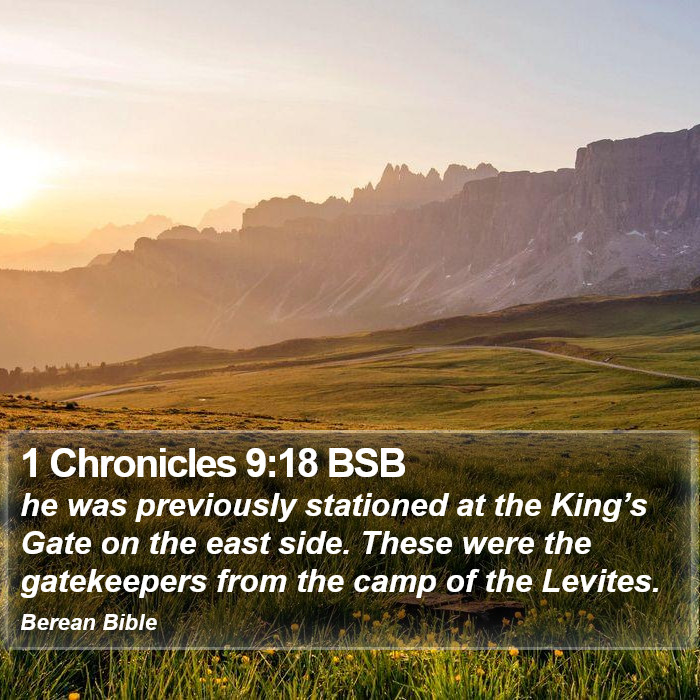 1 Chronicles 9:18 BSB Bible Study