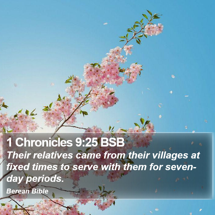 1 Chronicles 9:25 BSB Bible Study